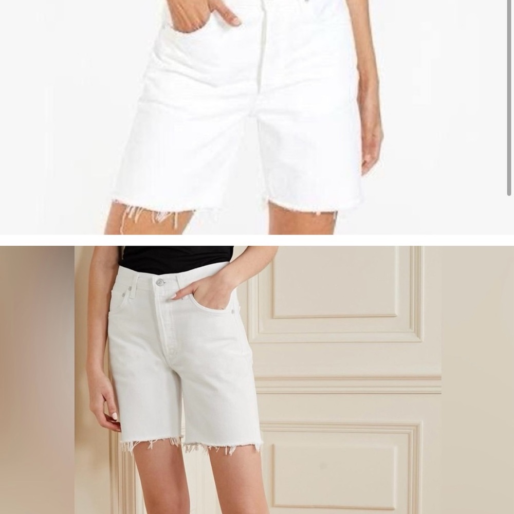 Agolde Rumi Women's White Denim Shorts